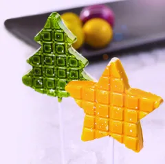 Chocolate Lollipop Moulds; 31g Star, 34g Tree